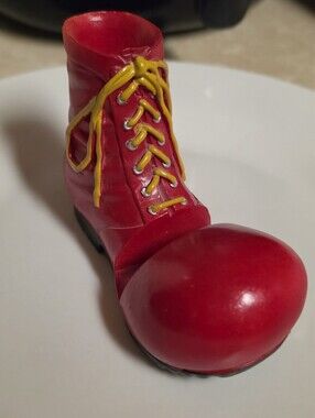 Vintage McDonald's Ronald McDonald Ceramic Boot Business Card Holder Desk Rare